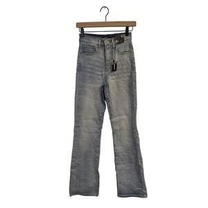 Express High Rise Boot Cut Jeans Stretch Denim Medium Wash‎ Size 0 NWT